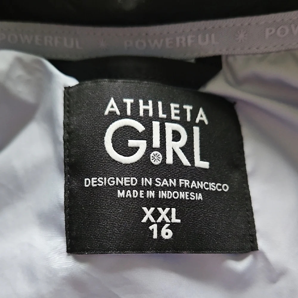 Girl's Black Puffer Jacket, Size XXL
